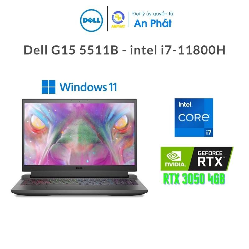 [Mã ELBAU7 giảm 7%] Laptop Dell G15 5511B P105F006BGR (Core™ i7-11800H + RTX 3050 Ti 4GB)