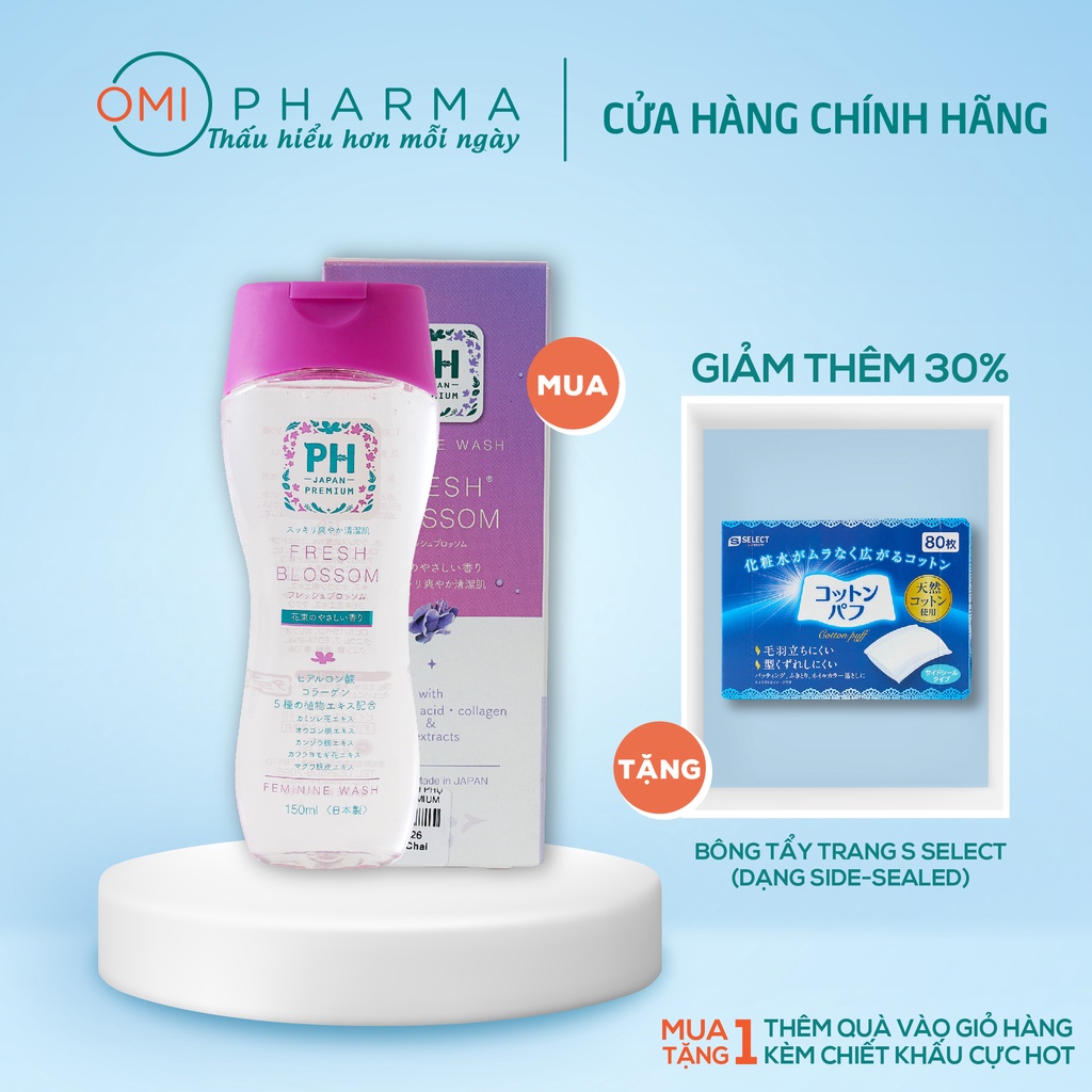 Dung Dịch Vệ Sinh Hoàn Toàn Tự Nhiên PH Care PH Japan Premium Fresh Blossom Hương Hoa Nhật Bản (150ml)