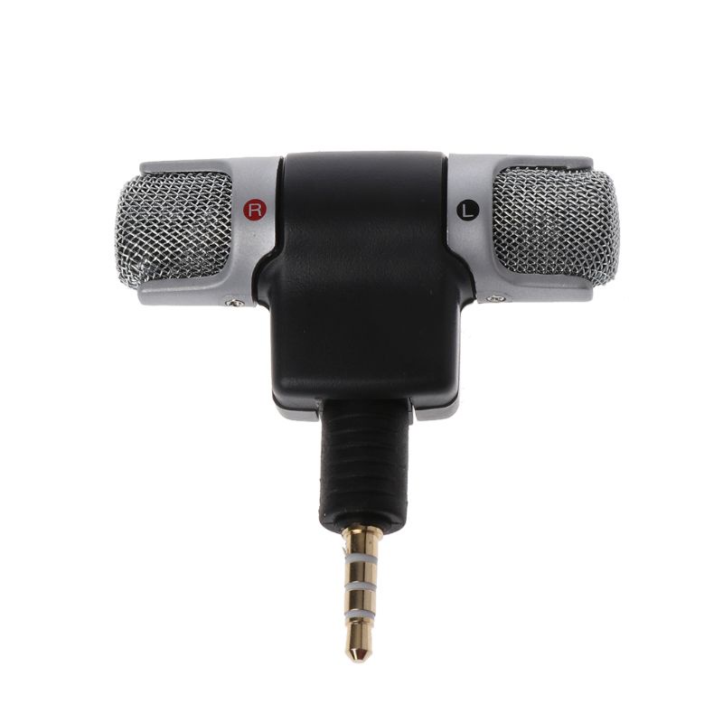 Kiss Mini 3 5mm Jack Micro Stereo Mic để ghi âm điện thoại Micro Laptop