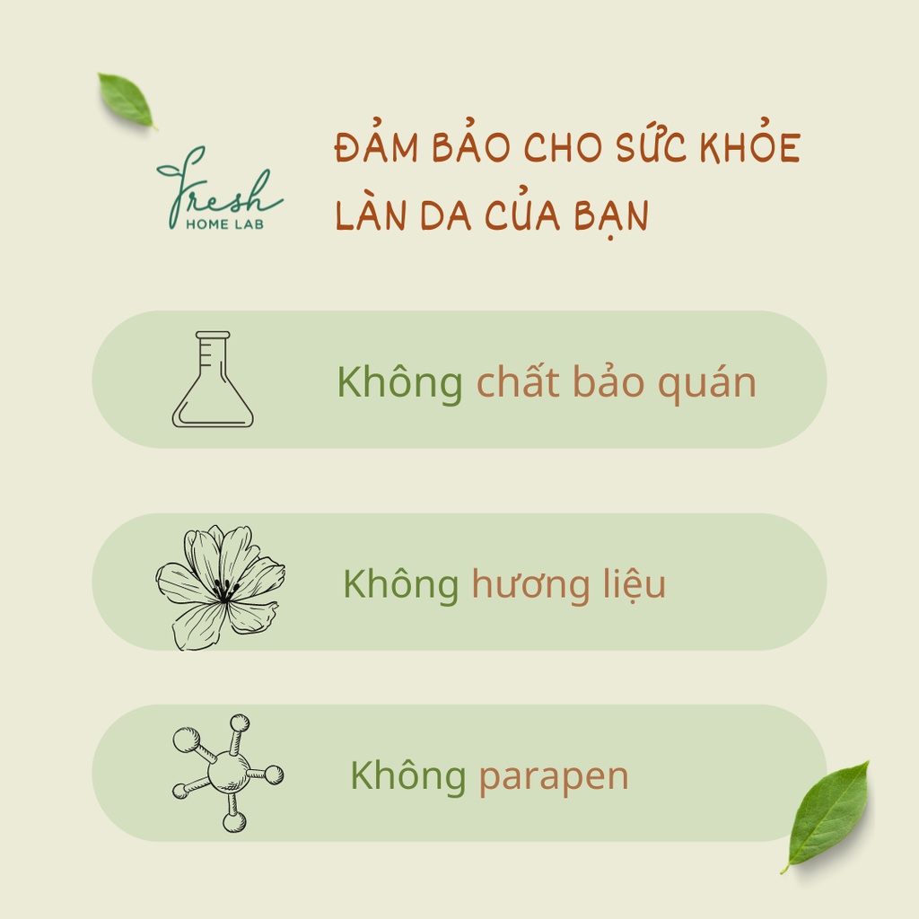 Xà phòng thiên nhiên handmade, xà bông tắm giảm mụn lưng, sáng da, tẩy da chết, an toàn 100G Fresh Home Lab