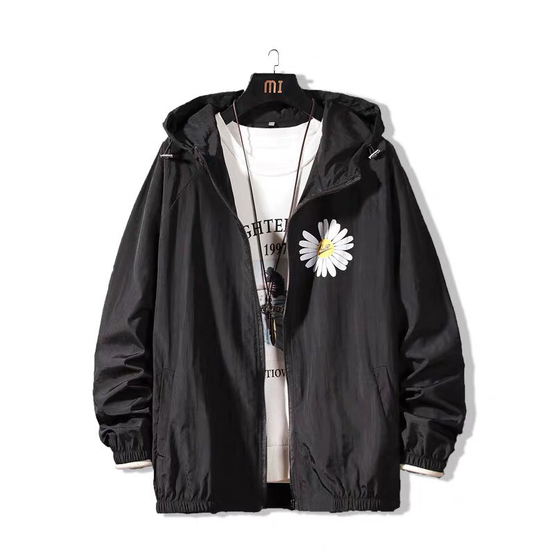 Áo khoác dù unisex form rộng Cặp Hoa Cúc, nam nữ ulzzang WIND | BigBuy360 - bigbuy360.vn