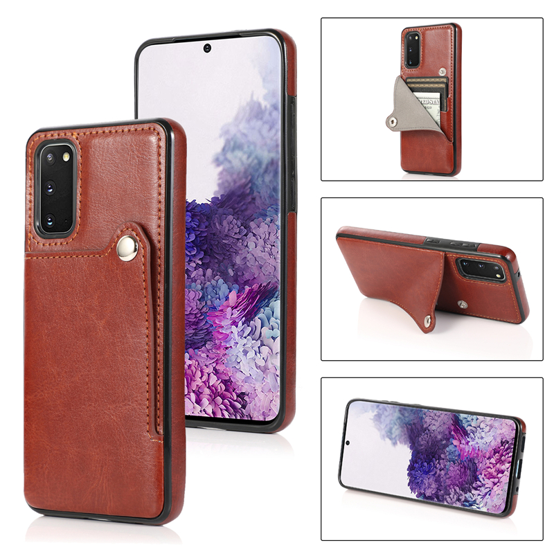 SAMSUNG S20 FE Fashion Business Magnetic Luxury Slim Fit Premium Leather Wallet Card Slots Flip Mobile Phone Case Cover Accessories Gadgets SAMSUNG S20/S10 Plus NOTE 20 Ultra 10 Pro 8 9 A51 A71 A20-A30 A50 A70 S8 S9 Colorful SAMSUNG Phone Case