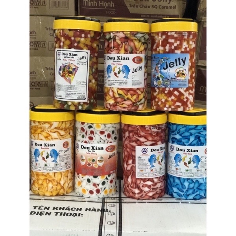 Thạch Cá 4 màu - thạch trái cây - Thạch dừa các loại 2kg5