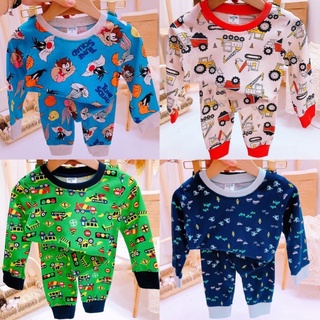 Bộ bozip dài tay cho bé trai size 3-8