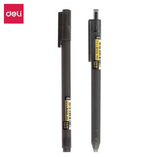 Bút bi viết mực gel màu đen Deli ngòi 0.5mm S307 S306 cho học sinh