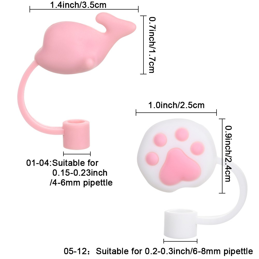 【COD】Phụ kiện cốc cắm ống hút silicone sáng tạo có thể tái sử dụng