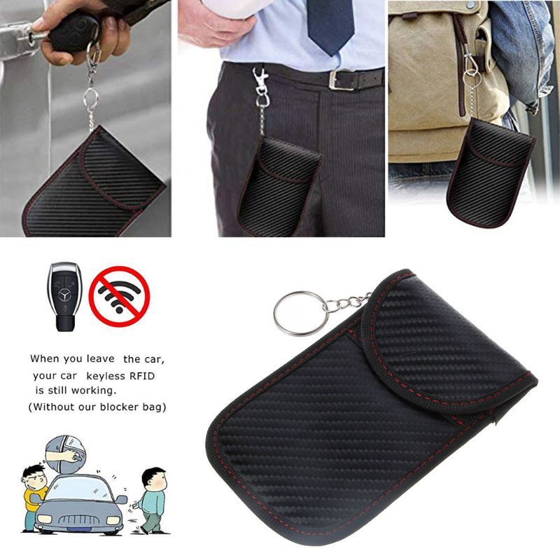 DE  Faraday Bag Anti Theft RFID Key Fob Security Box Signal Blocking Pouch For Car