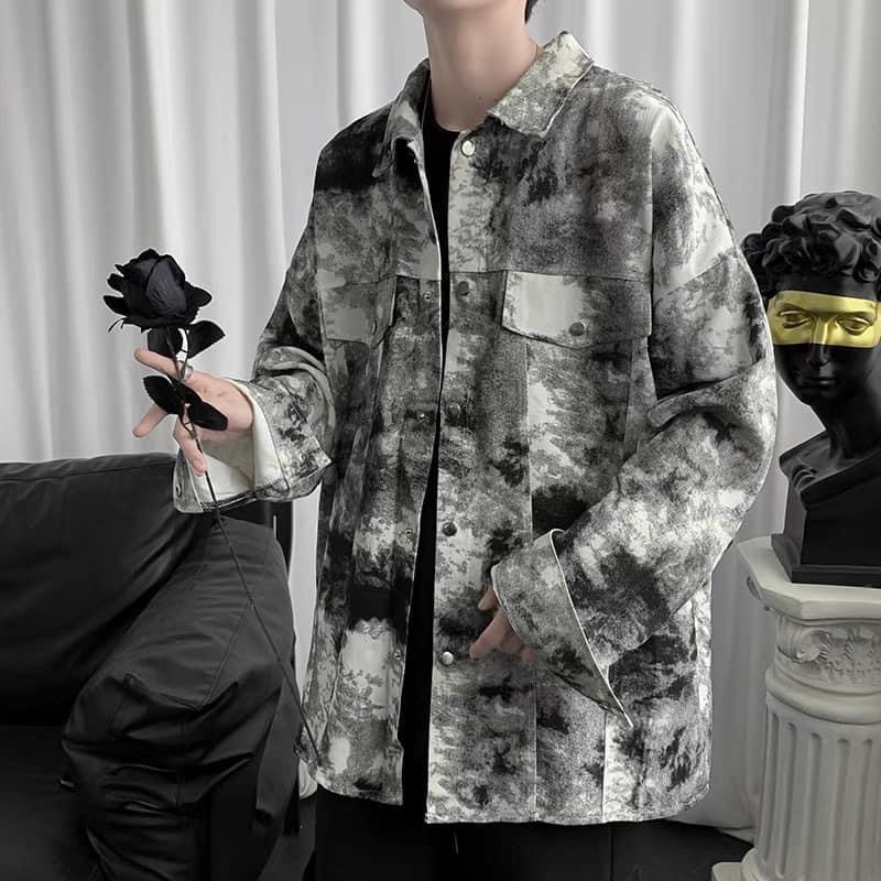 &lt;&lt;Có sẵn&gt;&gt; Áo sơ mi cotton dài tay trẻ trung cá tính năng động phong cách Hàn Quốc cho nam nữ unisex