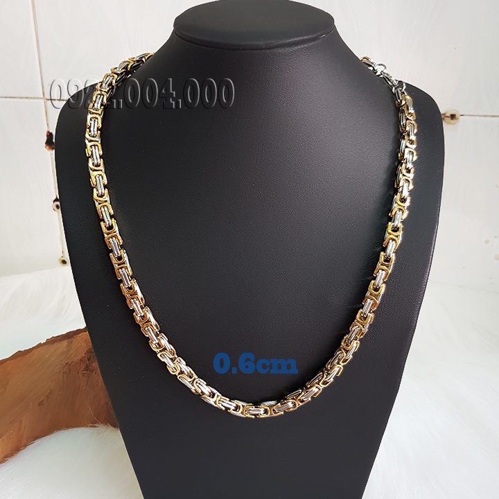 Dây chuyền bảng vuông kiểu xích cỡ lớn dành cho nam.
