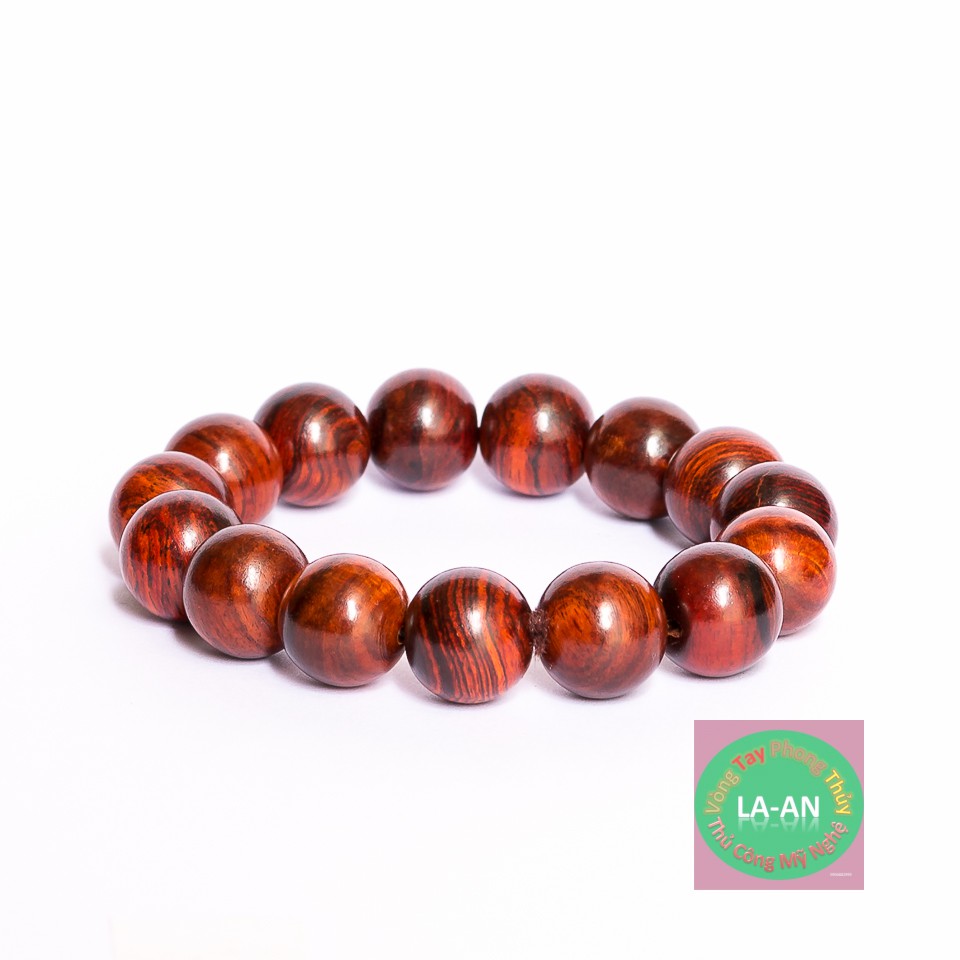 [Gỗ Sưa đỏ vân sóng nước][Có video thật] Vòng tay gỗ SƯA đỏ size 12mm