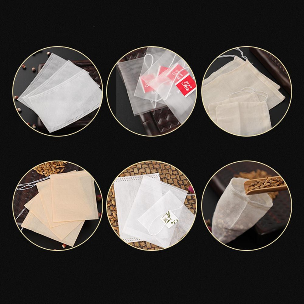 Túi lọc trà bằng cotton tự nhiên có dây rút tiện dụng