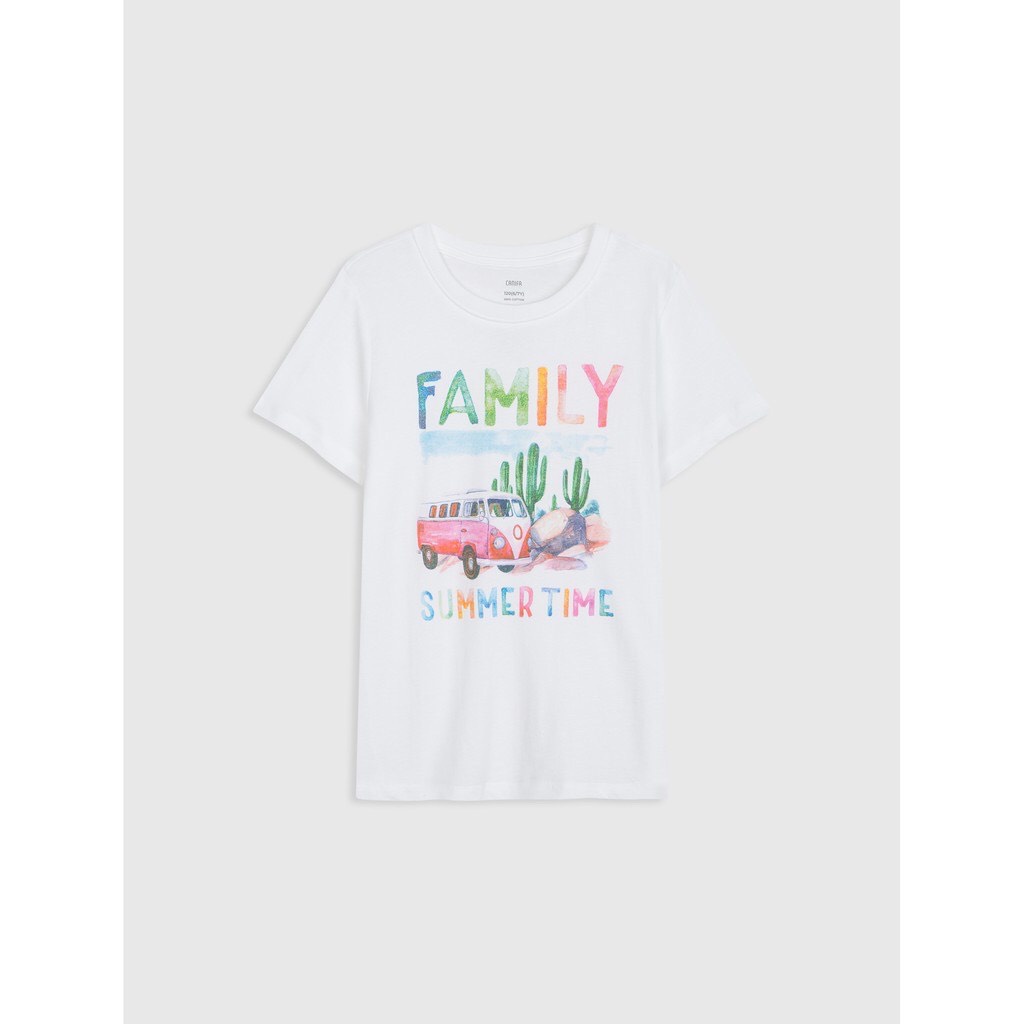 Áo phông bé trai cộc tay Canifa 100% cotton kẻ sọc cho bé 2-3 tuổi