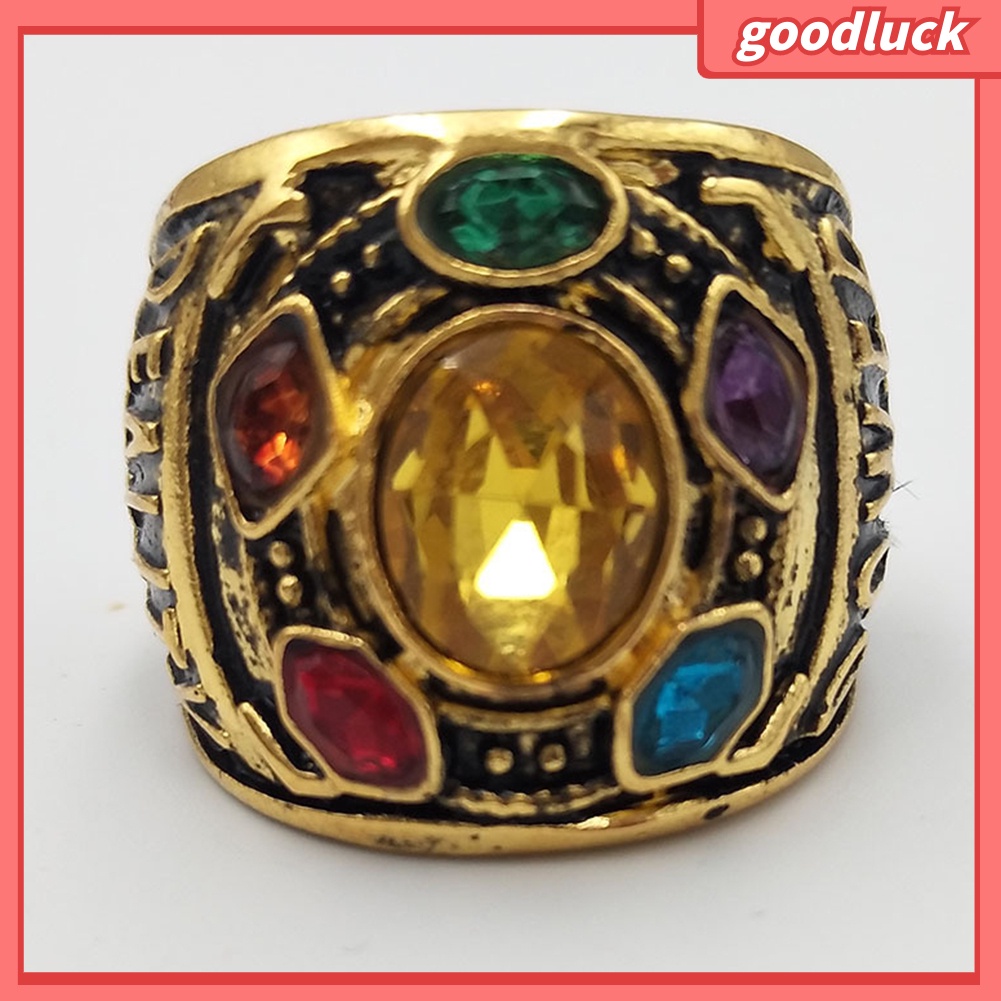 Nhẫn thời trang in chữ Infinity War Thanos nhiều màu sắc cho nam