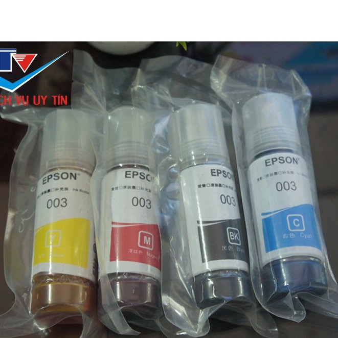 ☘️Bộ mực in màu 003 cho máy in Epson L1110/ L3110/ L3150/ L4150/ L1110 (Đen/xanh/đỏ/vàng) mực nhập khẩu