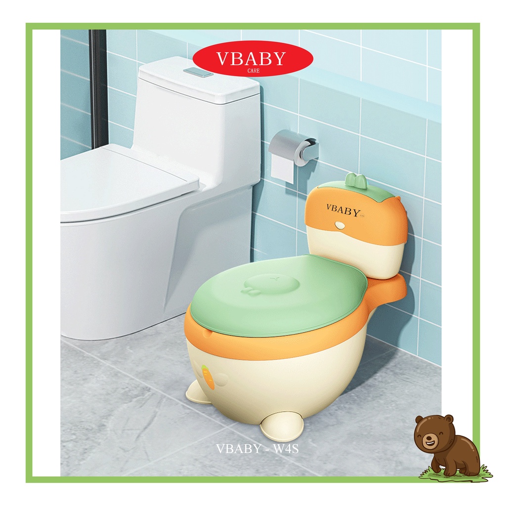 Bô vệ sinh cho bé V-BABY W4S -Cho bé trai & bé gái