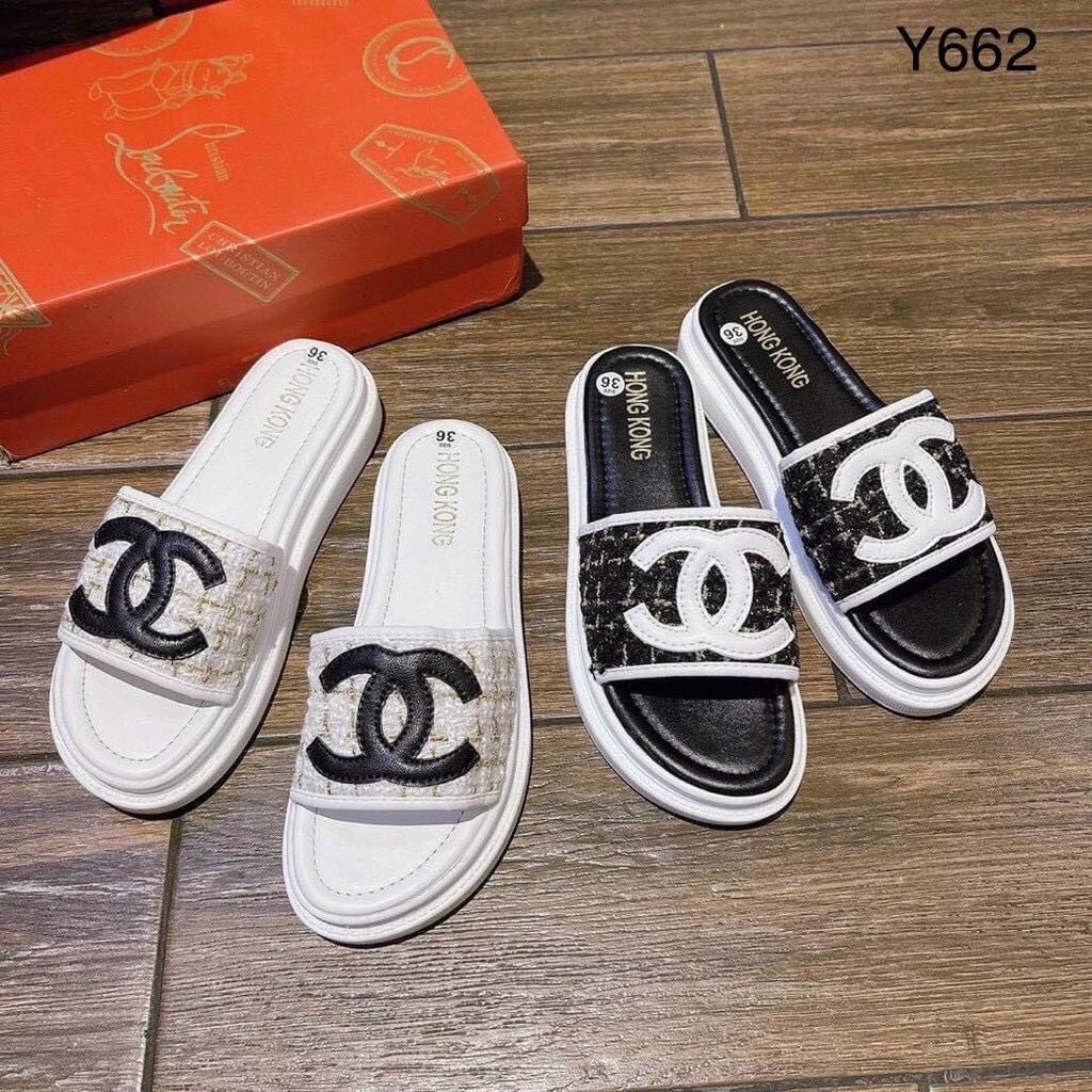 Dép bánh mì Chanel đế cao su non siêu êm