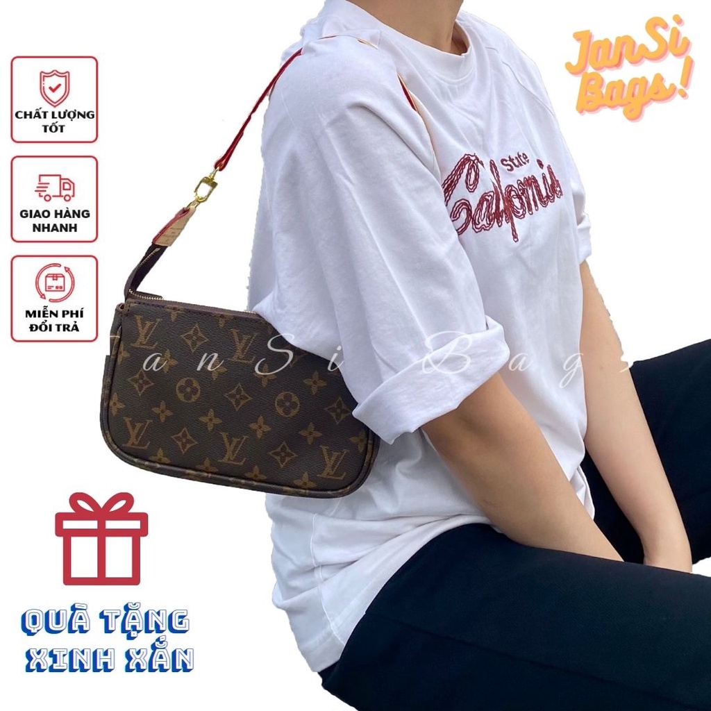 Túi xách đeo chéo L.V, túi đeo vai kẹp nách Jansi - FULLBOX sz20