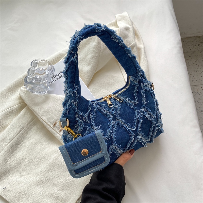 Túi Xách Vải Jean denim Đa Năng Độc Đáo Thời Trang Mùa Hè 2022 Dành Cho Bạn Nữ