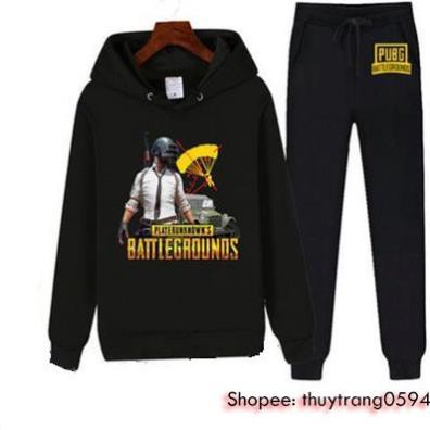 SIÊU RẺ - Set Áo Quần Nỉ Trò Chơi PUBG  Mobile Battlegrounds  / có size trẻ em