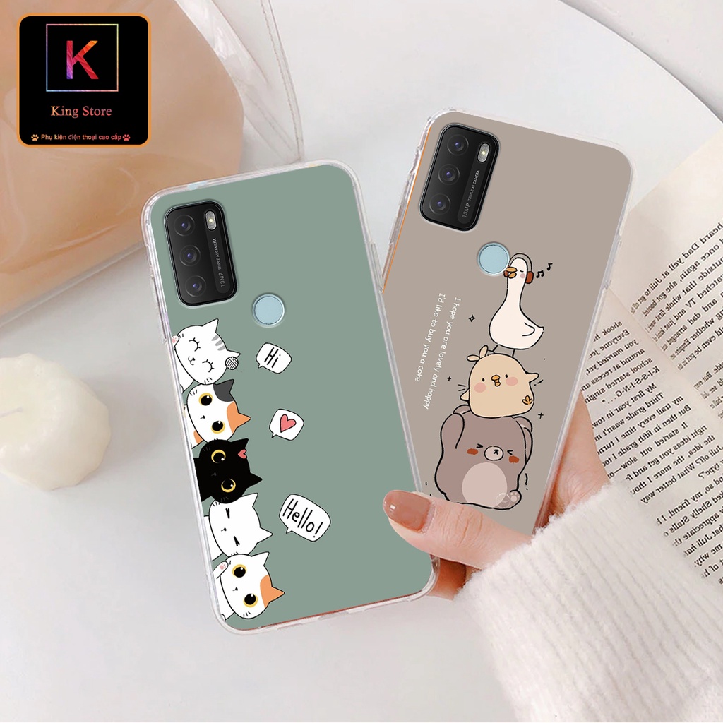 Ốp Lưng Vsmart Star 5 - Star 4 - Star 3 - Star in hình Cat&amp;Bear đáng yêu - Chất liệu Silicon siêu bền, bảo vệ máy