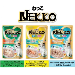 Combo 12 gói _ nekko kitten gravy mix vị