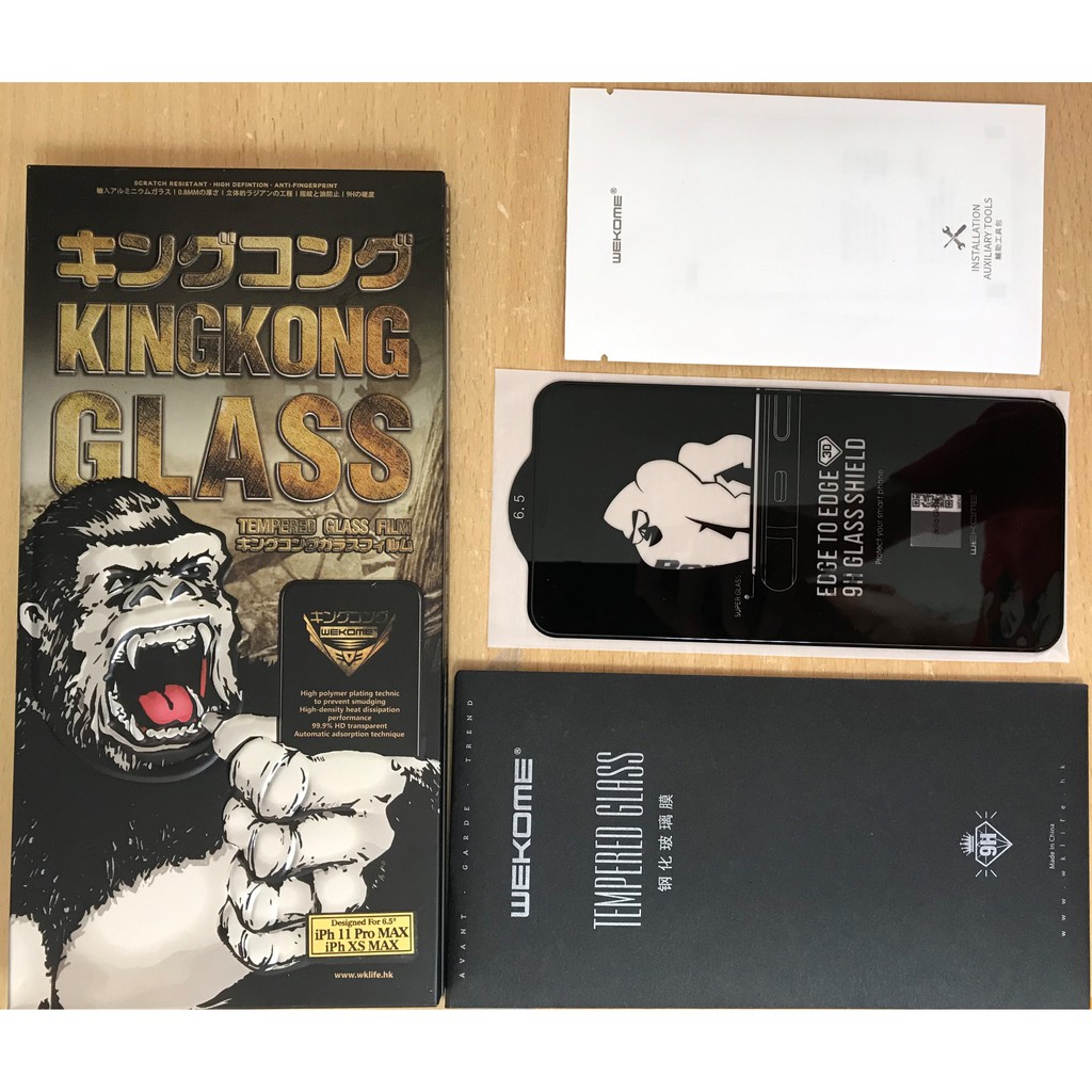 Kính cường lực Kingkong 3D CHÍNH HÃNG WK Design cho Iphone từ IP 7Plus/8Plus đến IP 12 Promax