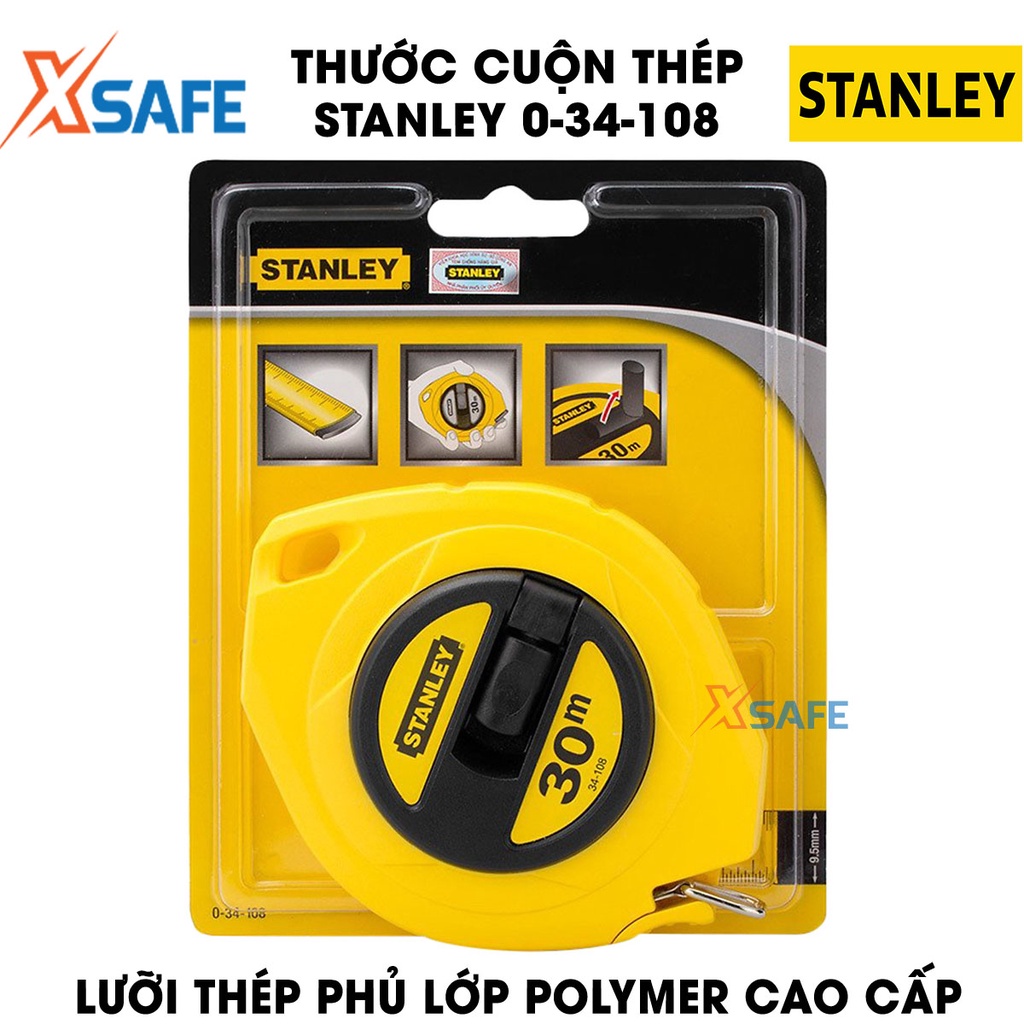 Thước cuộn thép STANLEY lưỡi thép dẻo Thước cuộn Stanley có thiết kế nhỏ gọn, vỏ nhựa ABS bọc cao su chắc chắn