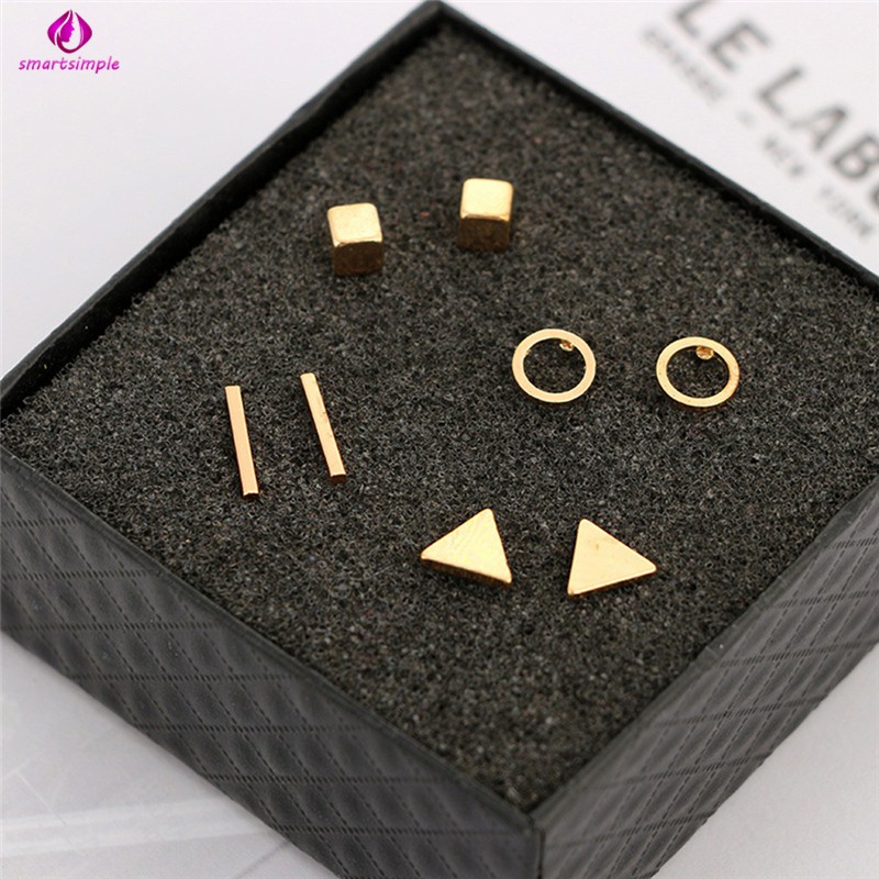 Set 4 Khuyên Tai Nữ Kiểu Dáng Giản Dị Hợp Thời Trang