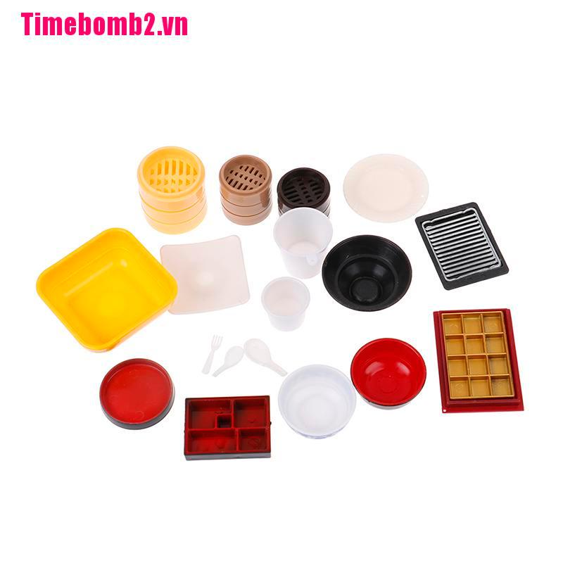 Bộ 3 Khay Đựng Đĩa Mini Màu Trắng Cho Búp Bê