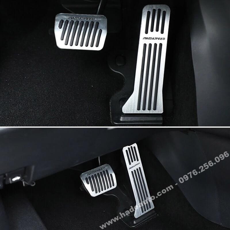 Ốp chân ga,chân phanh xe Mazda 2, Mazda 3, M6,Cx5, Cx8. Ốp pedal Cao su inox bền bỉ