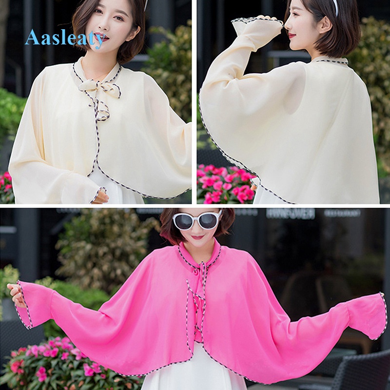 Áo Choàng Chiffon Chống Nắng/Tia UV Thoáng Khí Thời Trang Mùa Hè