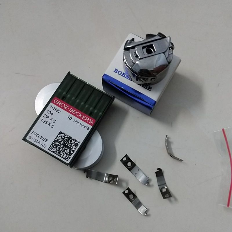 Combo thoi suốt+ kim, lá me máy 1 kim ổ to