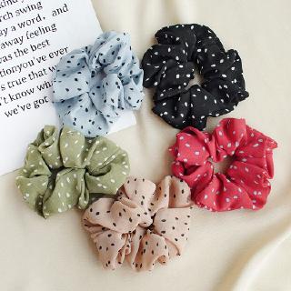Buộc tóc scunchies chấm bi phụ kiện thời trang Decorme