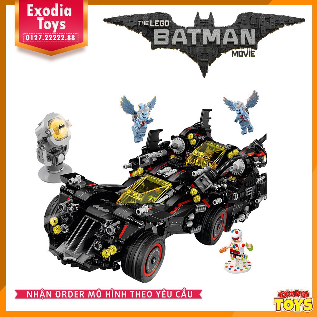 Mo hinh l p rap xe Batman Batmobil Ultimate Lepin 07077 Lego Ieads 70917 ch i tr em