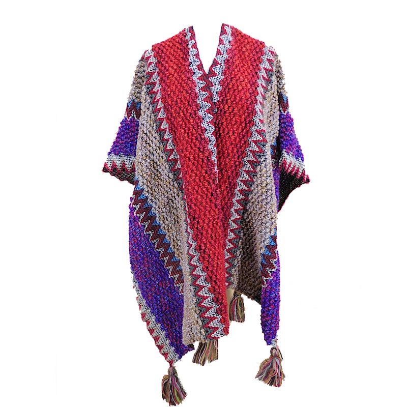 Áo Choàng Cardigan Dệt Kim Dày Phong Cách Dân Tộc Mới 2022