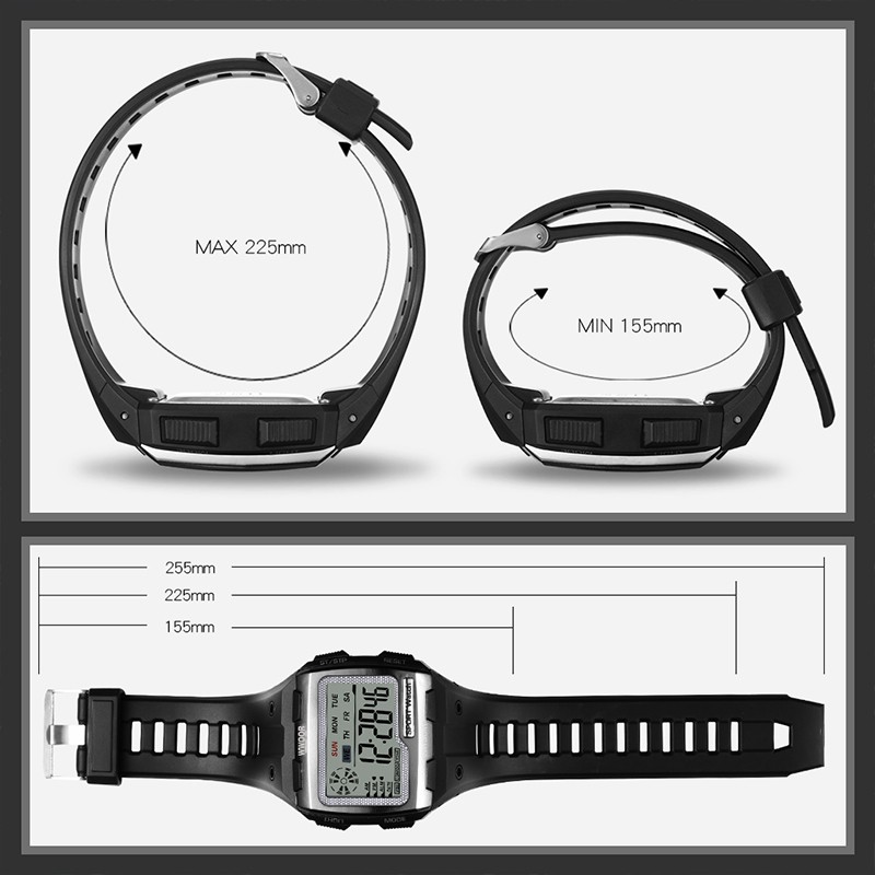 WWOOR   Đồng hồ điện tử  chống thấm nước 30m sang trọng cho nam-601 | BigBuy360 - bigbuy360.vn
