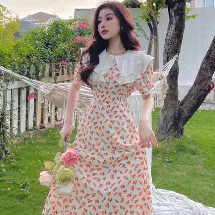 đầm midi đầm hồng váy hoa nhí vintage váy tiểu thư sang chảnh đầm tay phồng đầm khoét eo đầm bigsize nữ váy nữ xinh đầm vintage váy nữ xinh váy đi chơi đầm đi tiệc đầm nữ