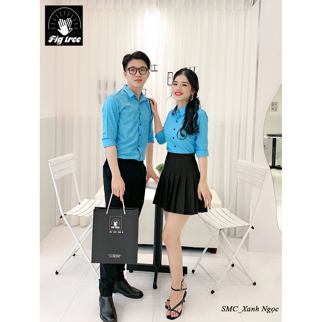 Somi SMT -xanh ngọc cổ bẻ thời trang