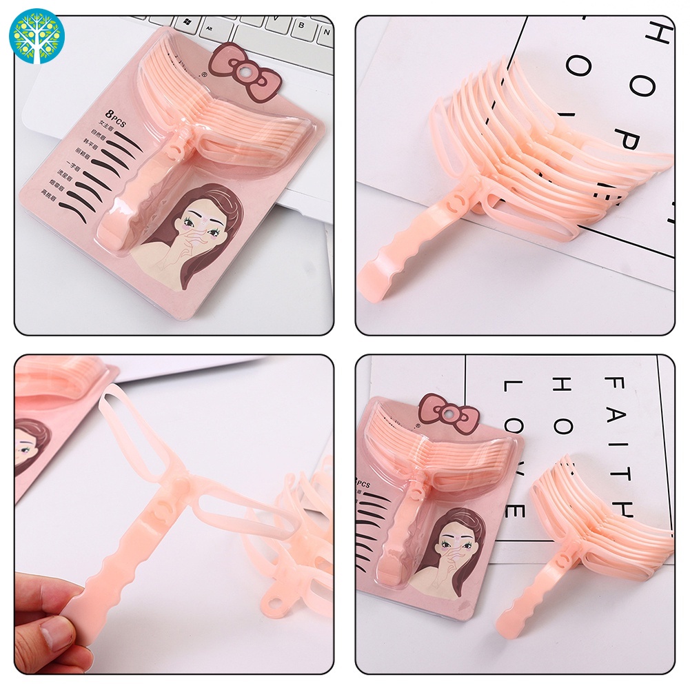 [Hàng mới về] Khuôn dập kẻ lông mày 8 trong 1 tiện lợi
