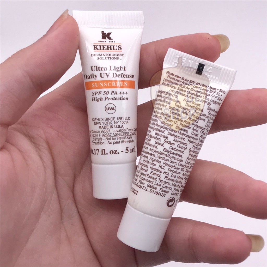 Kiehl's / Kiehls Kem Chống Nắng Da Hỗn Hợp Ultra Light Daily UV Defense sunscreen  5ml