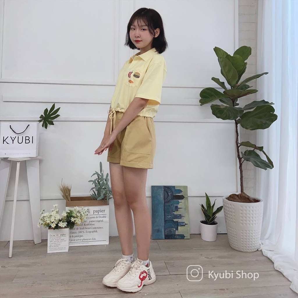 Áo thun croptop nữ ulzzang tay dài phom rộng chất cotton [Nhiều mẫu LIST22] - Áo croptop Kyubi ATCR22