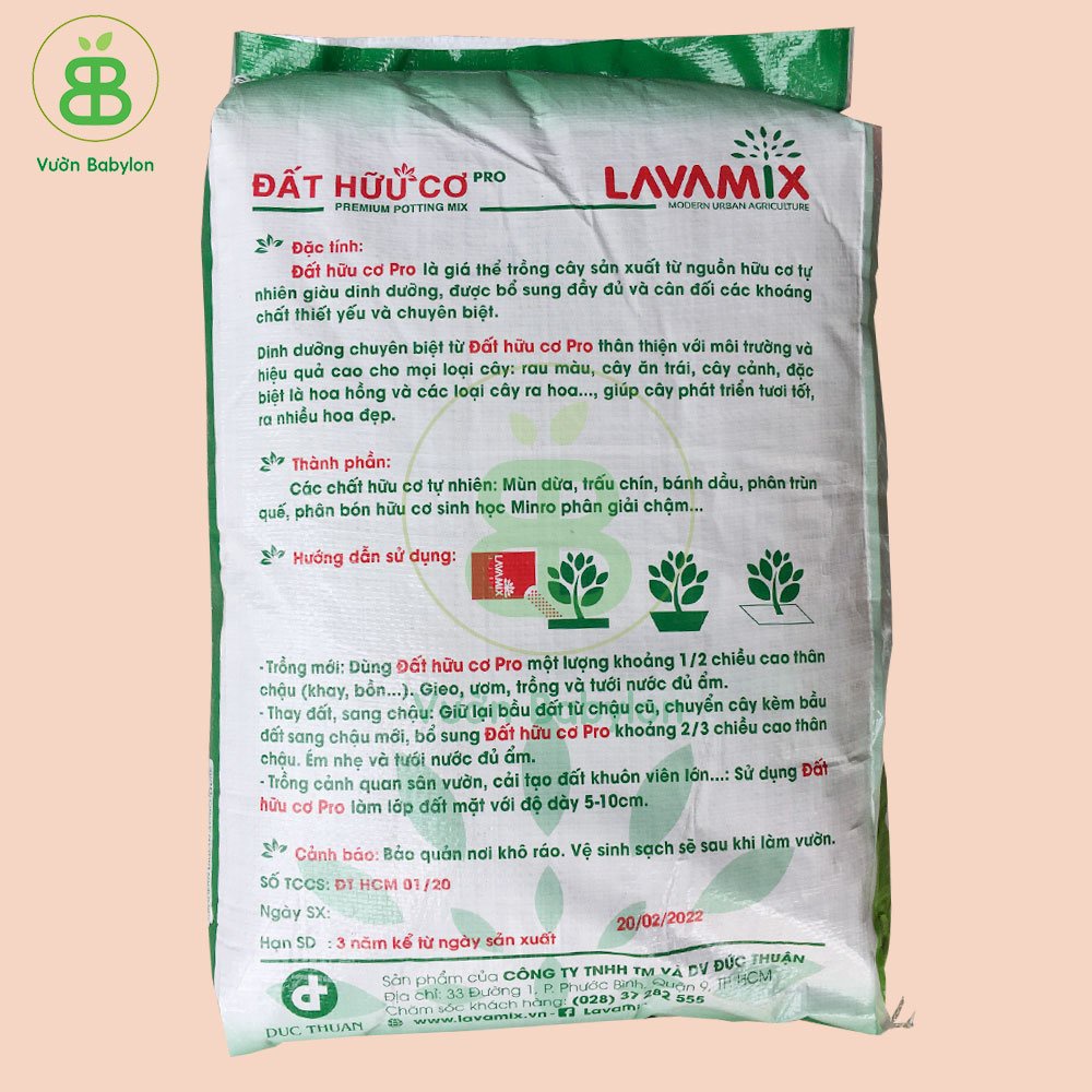 Đất Hữu Cơ Dinh Dưỡng Lavamix Pro Bao 22 Lít - Đất Sạch Trồng Rau