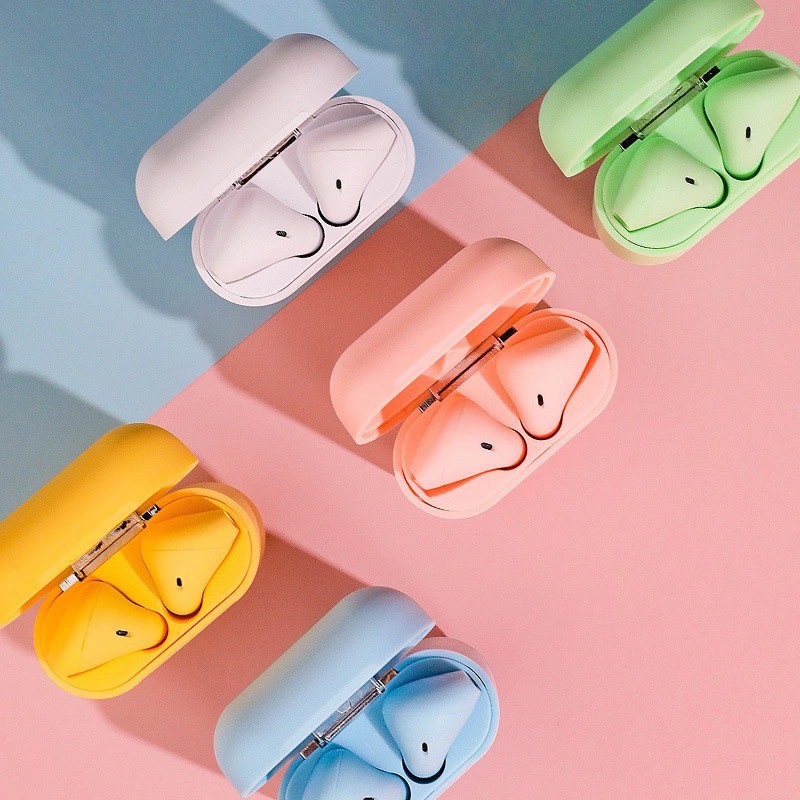 Tai nghe nhét tai bluetooth phiên bản TWS i12/I13 macaron có nhiều màu sắc dành cho tất cả các dòng điện thoại