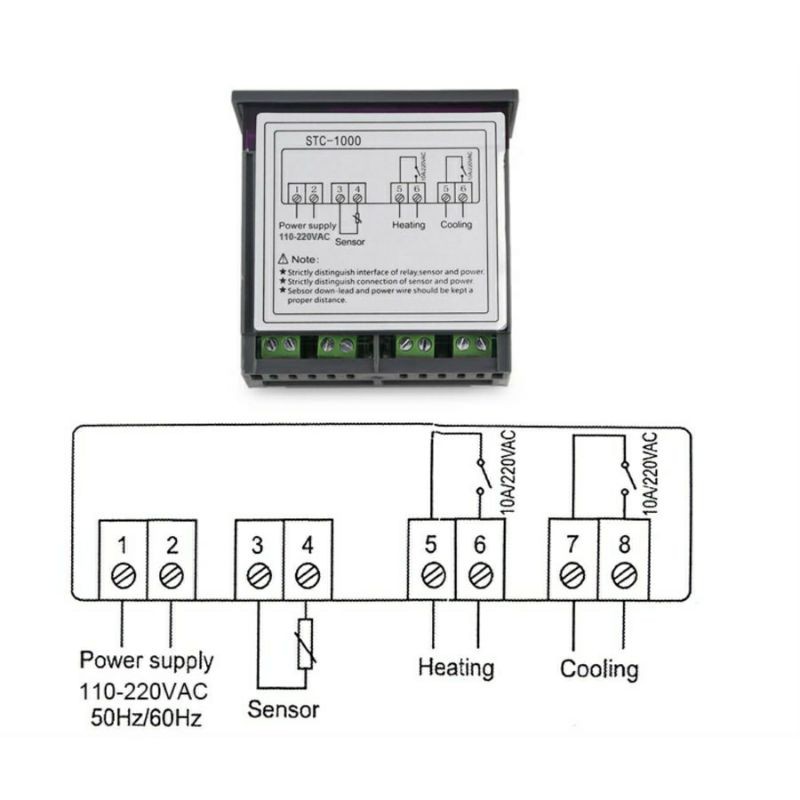 Bộ điều khiển nhiệt độ kỹ thuật số STC1000(sẵn hàng)