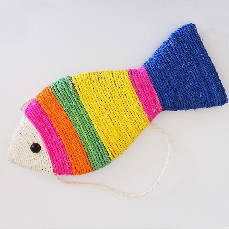 Đồ Chơi Cào Móng Hình Con Cá Cho Mèo (Có Dây Treo) BCM002 MIAOCAT