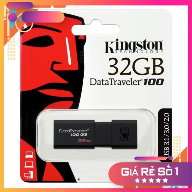 USB Kingston DT100G3 32GB 3.0 hàng chính hãng - Máy Tính Báo Hồng