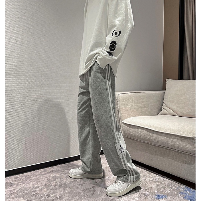 Quần Dài Thể Thao Nam Sọc quần ống suông Ca Rô Phong Cách Hàn Quốc quần dài Sọc unisex thời trang quần jogger ống rộng