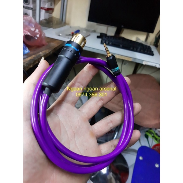 dây chuyển canon xlr đực cái ra 1 hoa sen rca av hàng hi-end cao cấp.