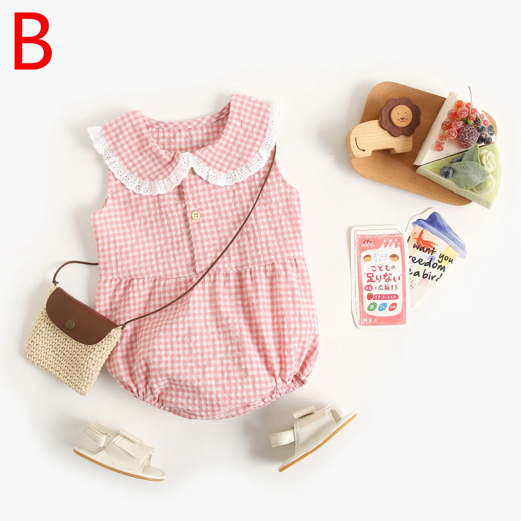 Áo liền quần Sanlutoz vải cotton phong cách công chúa dễ thương cho bé vào mùa hè