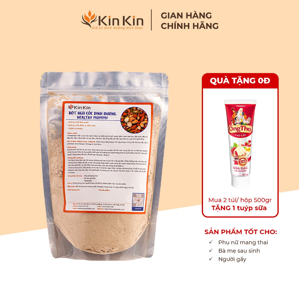 Bột ngũ cốc dinh dưỡng cao cấp Healthy Mommy KinKin - Dành cho mẹ bầu, mẹ sau sinh tăng cường sức khỏe